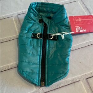 Teal Puffer Vest for Dogs